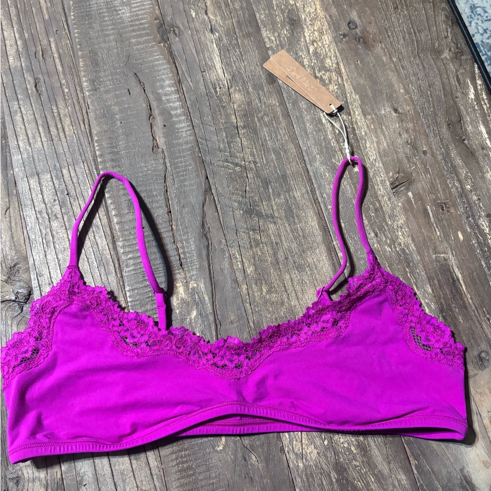 Skims XL Fits Everybody Lace Scoop Bralette Lollipop NWT